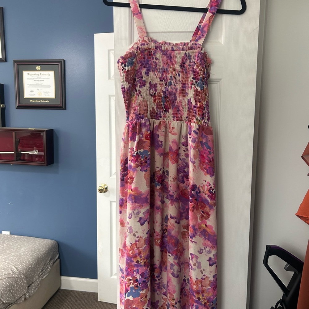 Sweet Floral Midi Dress